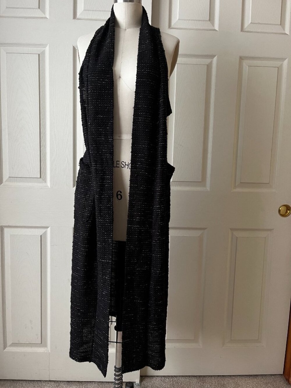 Mossimo Cotton Blend Longline Knit Sleeveless Vest Cardigan Duster Size Medium